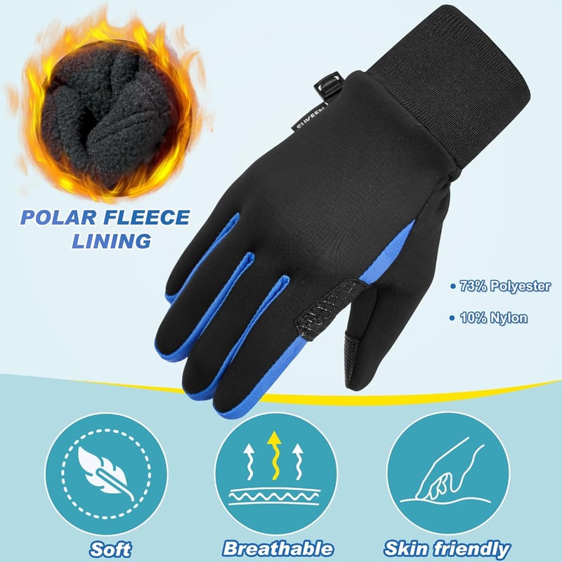 Sukeen gyerek softshell téli kesztyű, szélálló futó- és kerékpárkesztyű