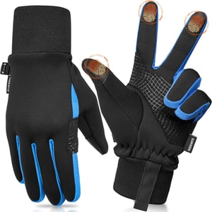 Sukeen dječje softshell rukavice: 3x crno-plave, veličina M