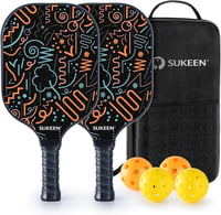 Sukeen Pickleball Ütő Szett 2 db Üvegszál Felülettel Férfiaknak és Nőknek 1