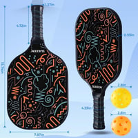Sukeen Pickleball Ütő Szett 2 db Üvegszál Felülettel Férfiaknak és Nőknek 4