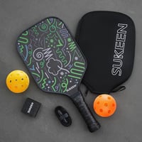 Sukeen T700 Szénszálas Pickleball Ütő - 16 mm Polipropilén Méhsejt Maggal, Forgás és Kontroll Fókusszal, 14 cm Kényelmes Markolattal, Felnőt 7