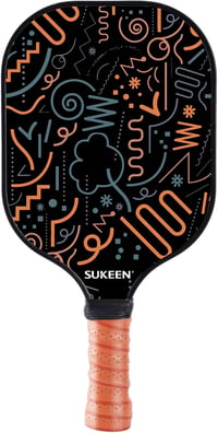 Sukeen T700 Szénszálas Pickleball Ütő - 16mm Méhsejt Magos Könnyű Ütő Kezdőknek és Profiknak, Forgás és Kontroll Fókusszal, Kényelmes 14cm-e 1