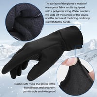 Sukeen Téli Thermo Kesztyű Vízálló Érintőképernyős Férfi Női Kerékpár Futás - Black, XL, Modern 2