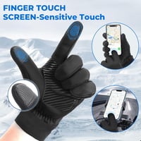 Sukeen Téli Thermo Kesztyű Vízálló Érintőképernyős Férfi Női Kerékpár Futás - Black, XL, Modern 4