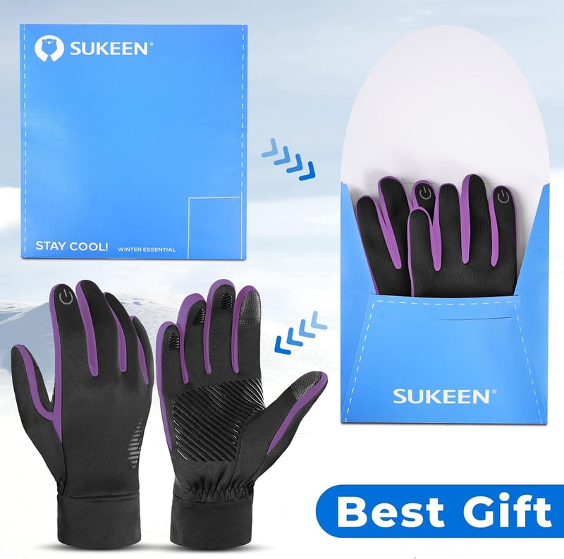 Sukeen Thermal Téli Kesztyű Vízálló Touchscreen Férfi Női Kerékpár Futás