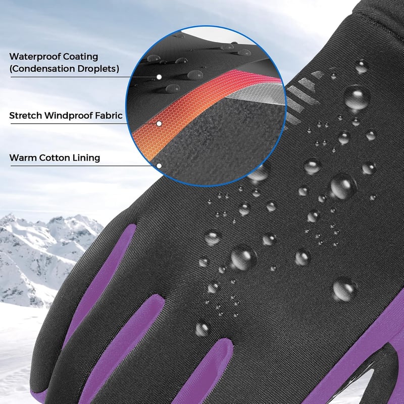 Sukeen Thermal Téli Kesztyű Vízálló Touchscreen Férfi Női Kerékpár Futás