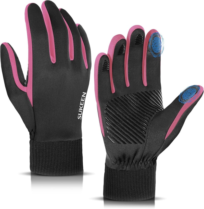 Sukeen Thermal Téli Kesztyű Vízálló Touchscreen Férfi Női Kerékpár Futás Túrázás