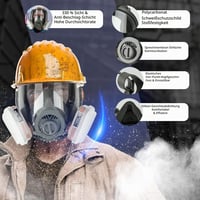 Mască de gaze full-face cu filtru de cărbune activ de 40 mm pentru protecție respiratorie împotriva prafului, vaporilor chimici, pulverizării, șlefuirii și vopsirii 2