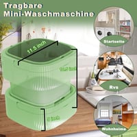SuLiao 13L Mini Mosógép 2kg Kapacitás Centrifugával Utazáshoz 7