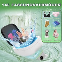 SuLiao 14L 2kg Mini Mosógép Centrifugával Kempinghez Otthonhoz Zöld - Green / White 2