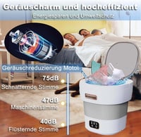 SuLiao 15L Hordozható Mini Mosógép Centrifugával - 2-in-1 Kompakt Kempingmosógép Zoknikhoz, Fehérneműhöz, Bébiruhákhoz, Utazáshoz, Kollégium - Grey 6
