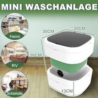 SuLiao 15L hordozható mini mosógép centrifugával zöld 7
