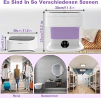 SuLiao 15L 2kg Mini Mosógép Centrifugával Lila - Kempinghez, Szállodához 7
