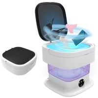 SuLiao 2 u 1 prijenosna mini perilica rublja s centrifugom, 13 L - ljubičasta 2