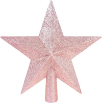 SULOLI 19 cm Csillag Karácsonyfa Teteje Glitteres Rózsaszín Dekoráció 1