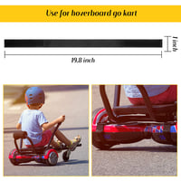 Sada 8 nastaviteľných náhradných popruhov so suchým zipsom Sumind pre hoverboard, príslušenstvo pre samobalančný skúter, 19,8 palca, čierna 2