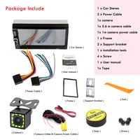 Autoradio 2 DIN Summdey cu Bluetooth, ecran tactil de 7 inchi, cameră pentru marșarier, MP5 7