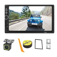 Autoradio 2 DIN Summdey cu Bluetooth, ecran tactil de 7 inchi, cameră pentru marșarier, MP5 1