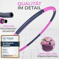 SummerFan Hula Hoop Karika Kezdőknek 1,5 kg Rózsaszín Összecsukható Fitness Karika Felnőtteknek Fogyáshoz 100 cm 6