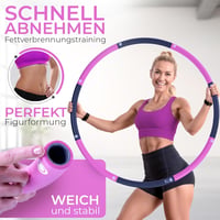 SummerFan Hula Hoop Karika Kezdőknek 1,5 kg Rózsaszín Összecsukható Fitness Karika Felnőtteknek Fogyáshoz 100 cm 2