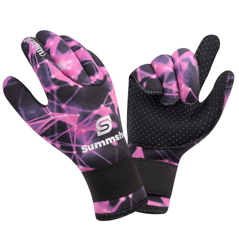 Summshall 3 mm neoprénové rukavice pre mužov a ženy, tepelné protišmykové potápačské rukavice s elastickým zápästím na potápanie, surfovanie a šnorchlovanie