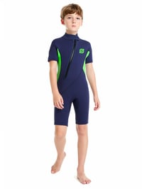 Costum de scafandru cu pantaloni scurți din neopren pentru copii Summshall, costum de baie termoizolant gros de 2 mm pentru băieți și fete, îmbrăcăminte elastică pentru sporturi nautice 133-140cm 1