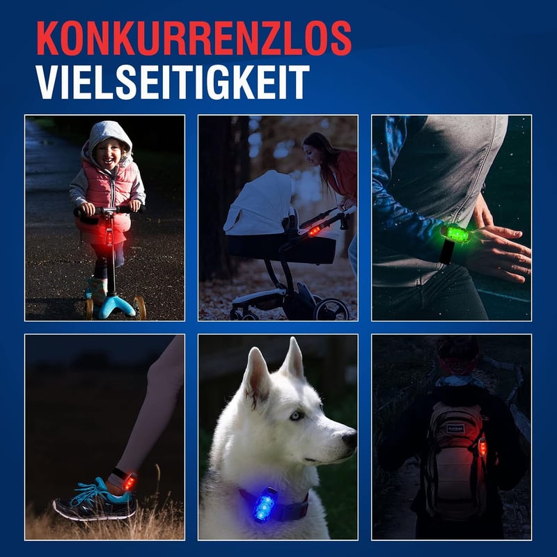 Sumree LED biztonsági fény szett 2db klippes hátizsák világítás