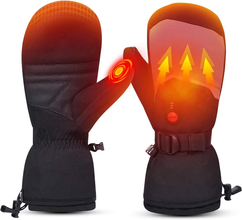 Sun Will Fűthető Síkesztyű Unisex Vízálló Téli Kesztyű Akkumulátoros Fűtéssel Sí Snowboard Kerékpár Túrázás Horgászat