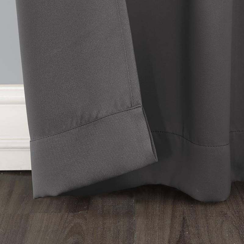 Sun Zero Easton Sötétítő Teraszajtó Függöny 100x84cm Szénszürke - H254 x B213.4 cm (1er Pack), Charcoal