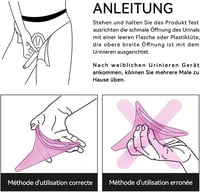 Sunany női vizelettartály szilikon tölcsér állva használható hordozható kempingezéshez - Black 8