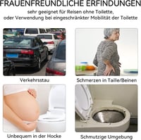 Sunany női vizelettartály szilikon tölcsér állva használható hordozható kempingezéshez - Black 7