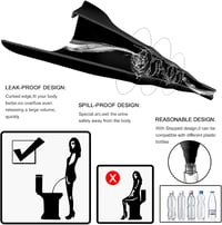 Sunany női vizelettartó, állva vagy guggolva használható hordozható urinal nőknek - Black 4