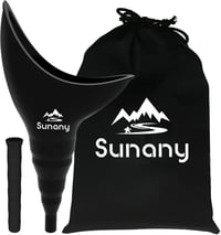 Sunany női vizelettartó, állva vagy guggolva használható hordozható urinal nőknek - Black 1