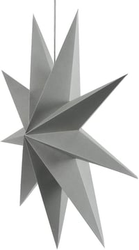 SUNBEAUTY 60 cm Papír Csillag Dekoráció, 3 Darabos Összehajtható Csillag Szett Karácsonyi Díszítéshez (Fekete, Fehér és Szürke) 8