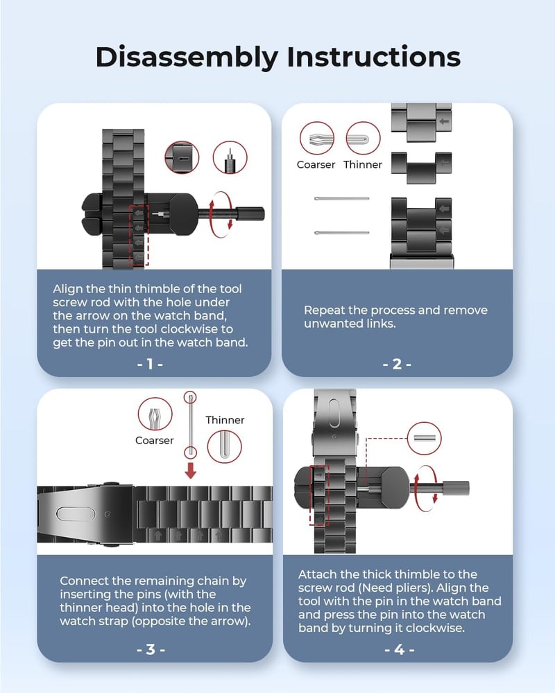 Sundaree Okosóra Szíj - Univerzális Csereszíj Unisex Smartwatch-hoz, Fekete, ACTIVE2 Modell, Kompatibilis Modellekhez