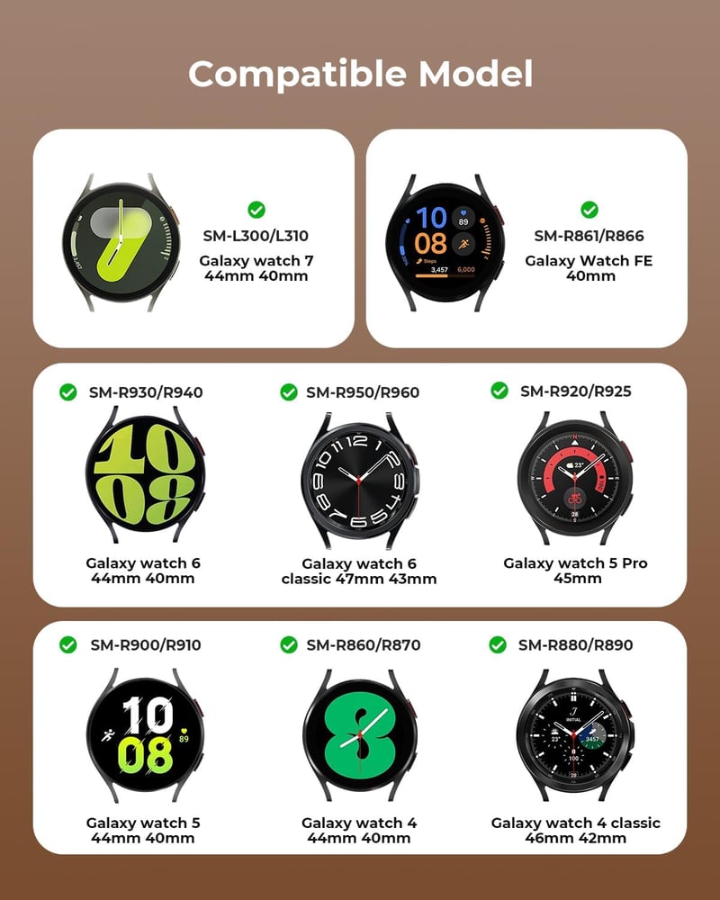 Sundaree Okosóra Szíj - Univerzális Csereszíj Unisex Smartwatch-hoz, Fekete, ACTIVE2 Modell, Kompatibilis Modellekhez