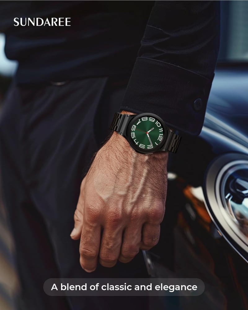 Sundaree Okosóra Szíj - Univerzális Csereszíj Unisex Smartwatch-hoz, Fekete, ACTIVE2 Modell, Kompatibilis Modellekhez