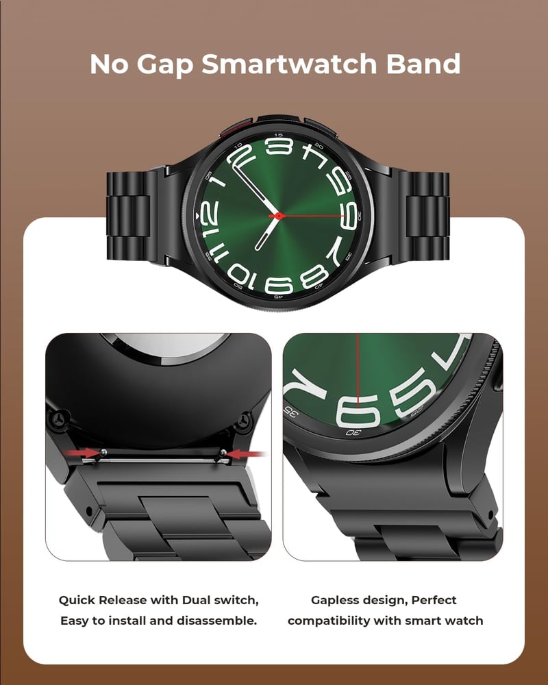 Sundaree Okosóra Szíj - Univerzális Csereszíj Unisex Smartwatch-hoz, Fekete, ACTIVE2 Modell, Kompatibilis Modellekhez