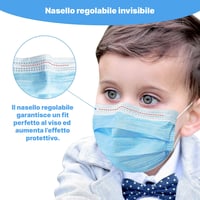 Sundeer 50db Gyermek Sebészeti Maszk, Olasz Gyártás, CE Tanúsított, BFE 99%, Latex Mentes 3