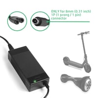 Nabíjačka na elektrickú kolobežku SUNDELY 42V 2A pre Xiaomi Mi 1S, M365, Pro 2, Aovo Pro, Segway Ninebot ES2, G30, Pure Air Pro, čierna, 8mm, 1-pinová 2