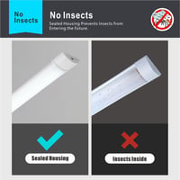Sundertech LED Batten 60cm Meleg/Semleges/Hideg Fehér Választható Konyha Garázs 2