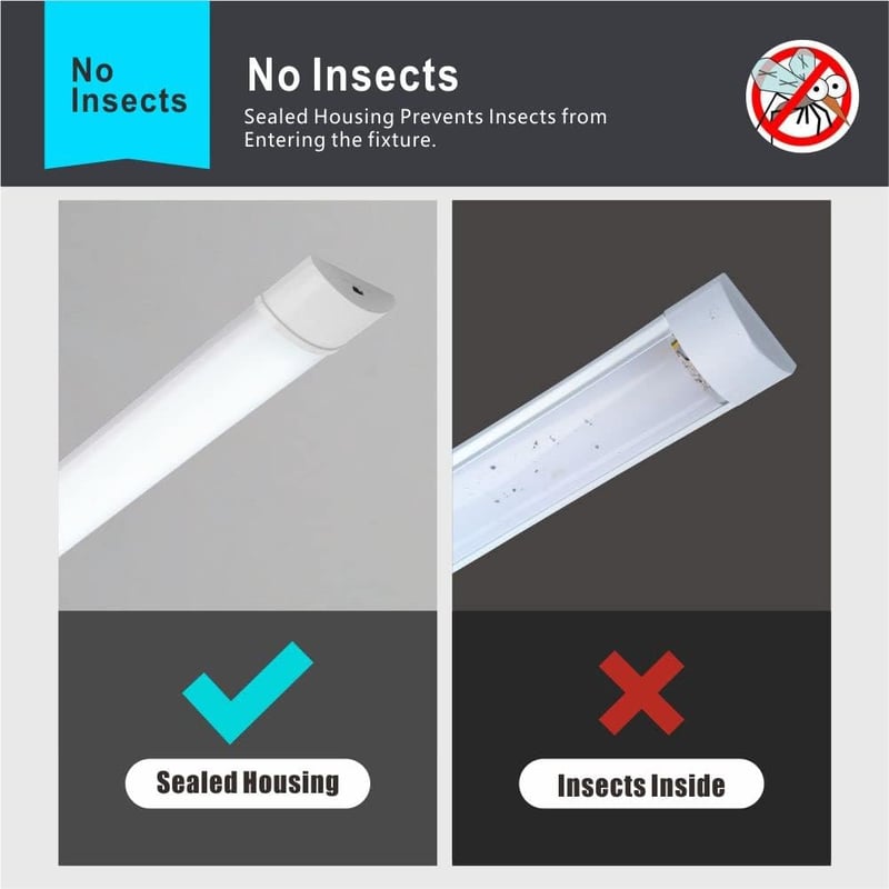 Sundertech LED Batten 60cm Meleg/Semleges/Hideg Fehér Választható Konyha Garázs