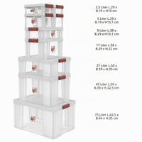 Sundis 27 l vysokokapacitný úložný box vhodný na potraviny s vekom na klipy 8
