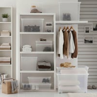 Cutie de depozitare transparentă Sundis Clear Box cu capac, set de 5 bucăți, 46 L, recipient din plastic stivuibil 4