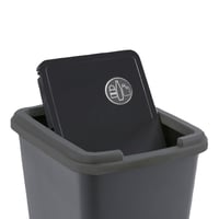 Sundis Green Bin kôš na triedený odpad 50 l s výklopným vekom, hranatý kôš z recyklovaného plastu do interiéru, kuchyne, kancelárie a garáže 3