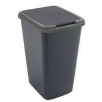 Sundis Green Bin kôš na triedený odpad 50 l s výklopným vekom, hranatý kôš z recyklovaného plastu do interiéru, kuchyne, kancelárie a garáže 1