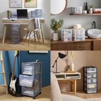 Úložná veža Sundis Orgamix A4 s 8 priehľadnými zásuvkami, čierny rám, so systémom zarážok a ergonomickými úchytmi 4