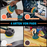 SundpeyPRO 21V akkus polír gép 8 fokozatú 6000 ford perc 2x4000 mAh autó fényezés polírozás viaszolás karceltávolítás kék-fekete 6
