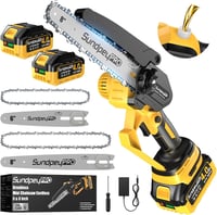 Mini ferăstrău cu lanț cu acumulator SundpeyPRO, 8000 mAh, motor fără perii, 6 și 8 inch, lubrifiere automată, întinzător de lanț fără unelte, pentru tăierea crengilor 1