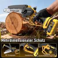 Mini ferăstrău cu lanț cu acumulator SundpeyPRO, 8000 mAh, motor fără perii, 6 și 8 inch, lubrifiere automată, întinzător de lanț fără unelte, pentru tăierea crengilor 6